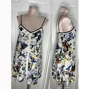 Elizabeth & James 100% Silk Cami Mini Dress Floral Print Sz XS